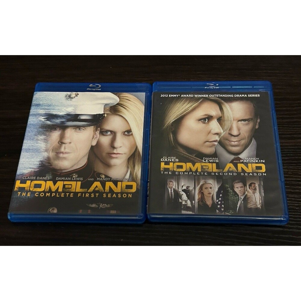 Homeland Complete Seasons 1 & 2 Blu-ray 6 Disc Set Claire Danes Damian Lewis Tv